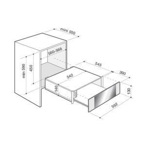 Tiroir Chauffe Plats DWD7400B DE