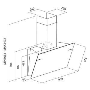 Hotte design Vitro - BARETTA