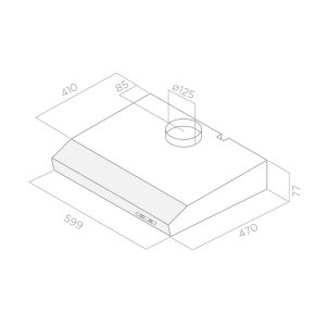 Hotte Casquette focus F600X Inox