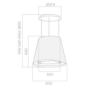 Hotte Centrale Focus Lustre- LAGO