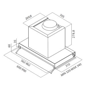 Hotte Encastrable FOCUS - SMART6000