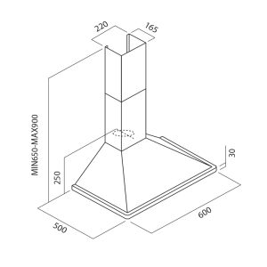 Hotte Pyramidale Inox - F604X
