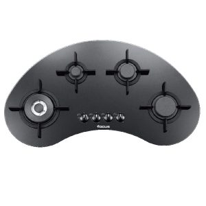 PLAQUE NOIR 4 FEUX F818B